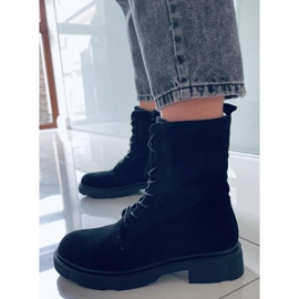 PA1 Stivali stringati Lavey in camoscio nero 1