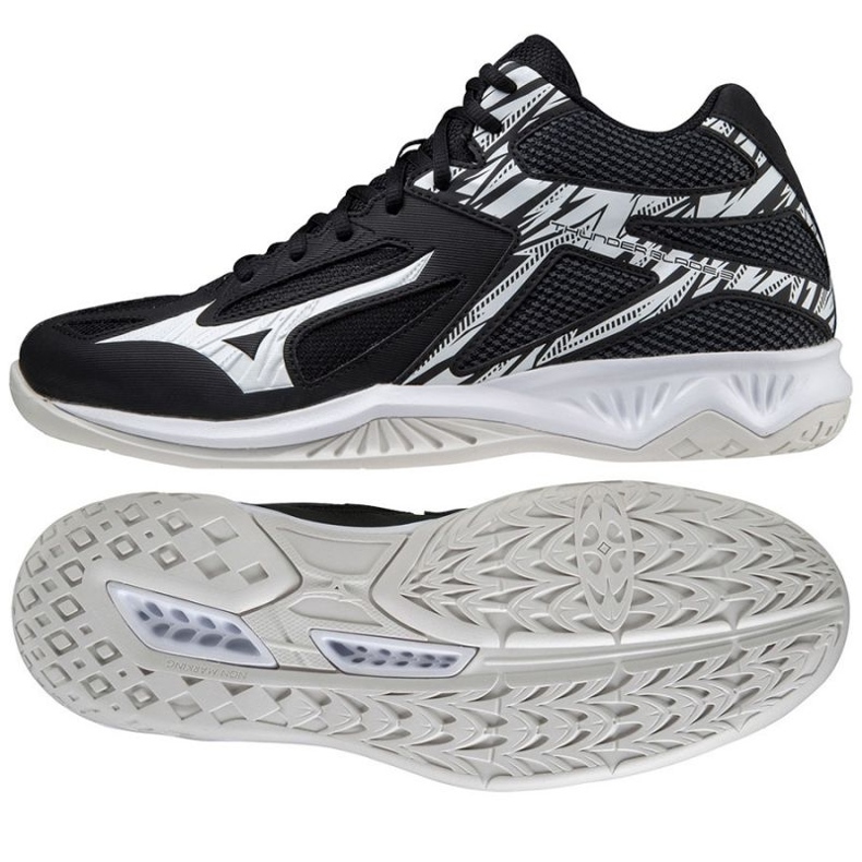 Mizuno Thunder Blade 3 Mid M V1GA217502 scarpe da pallavolo nero nero 1