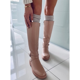 PA1 Stivali da equitazione da donna Khia Nude beige rosa 2