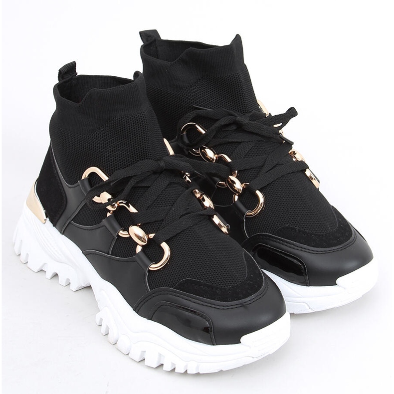 PA1 Scarpe da ginnastica alte nere Tergo nero 2