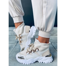 PA1 Sneakers alte Tergo Beige bianco 1