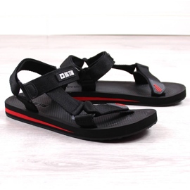 Big Star DD174717 sandali sportivi da uomo neri con velcro nero 1