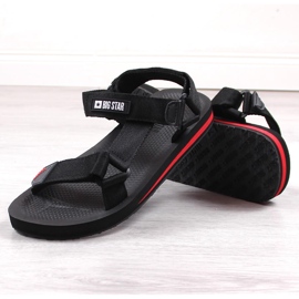 Big Star DD174717 sandali sportivi da uomo neri con velcro nero 2