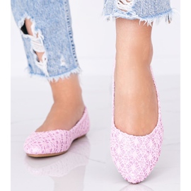 Ballerine in pizzo East Side rosa 1