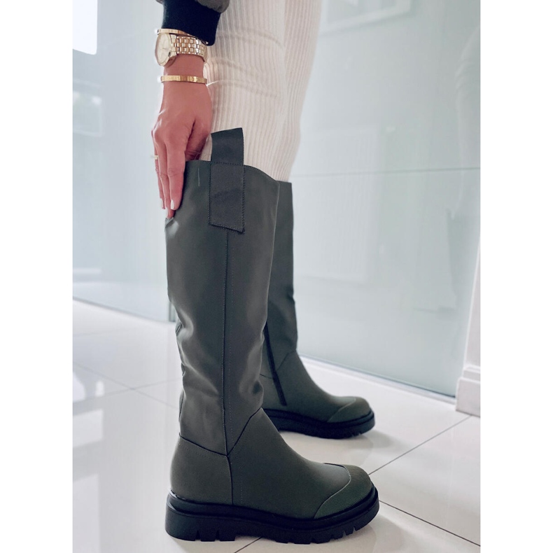 PA1 Stivali da equitazione Gibbs Army Green da donna verde 1