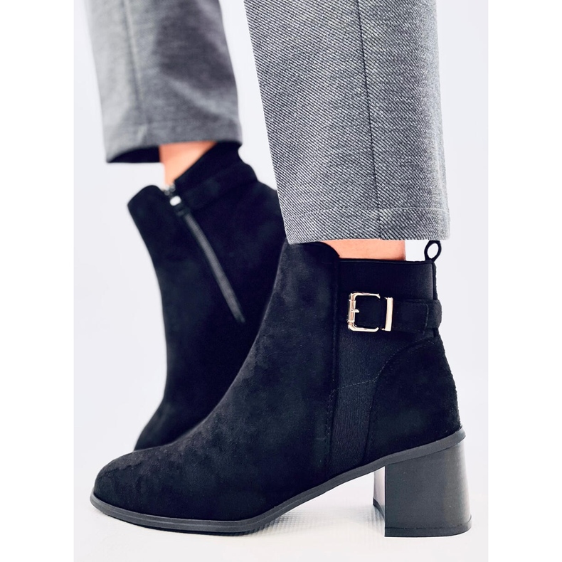 Stivali con tacco alto di Cyndi Black Suede nero 2