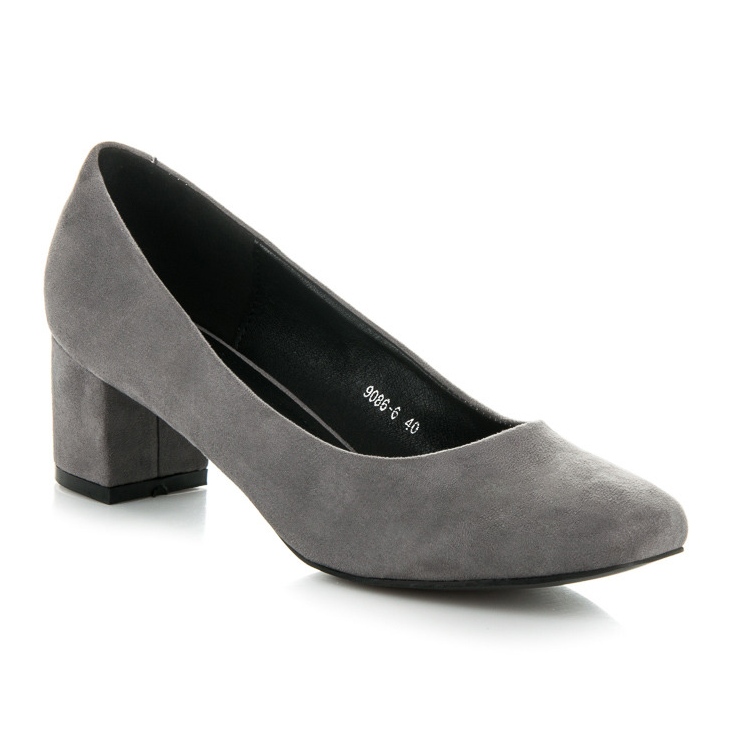 Vices New Collection Décolleté classiche in pelle scamosciata grigio 1