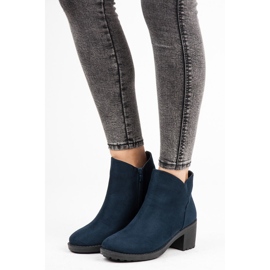 Vices New Collection Stivali con tacco alto in camoscio blu 2