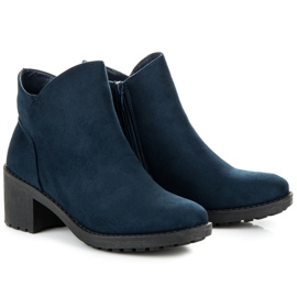 Vices New Collection Stivali con tacco alto in camoscio blu 1