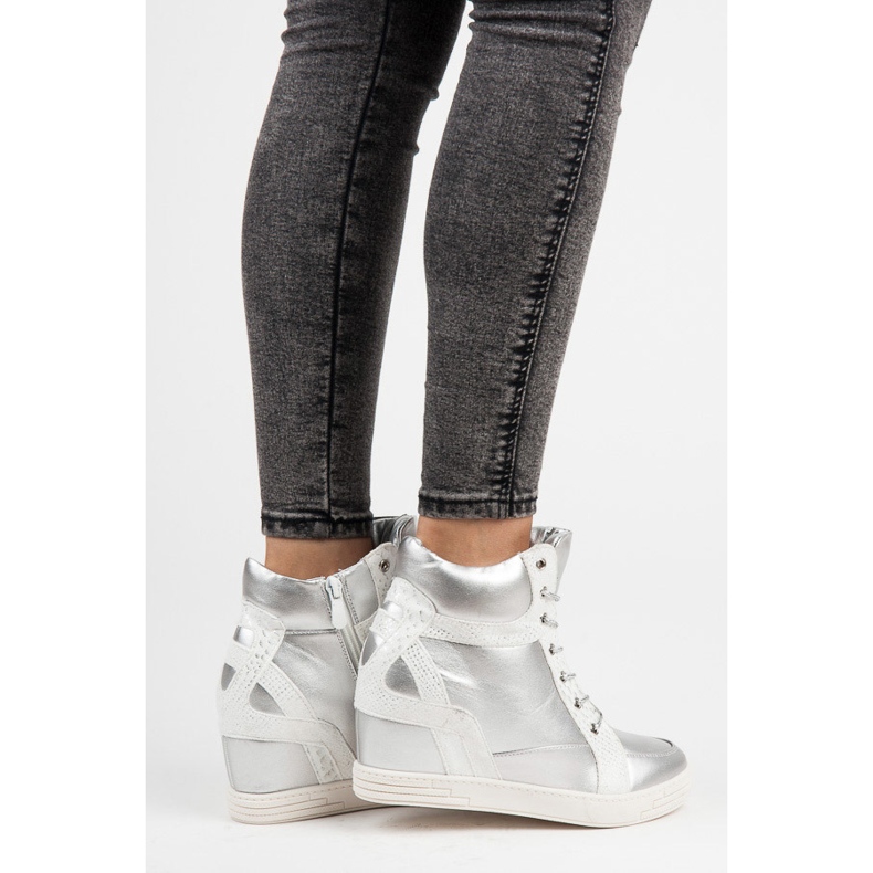 Vinceza Stivaletti allacciati grigio 2