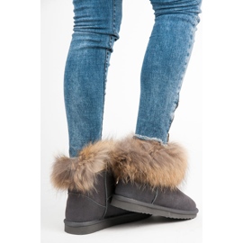 Coco Perla Mukluki in pelle grigio 2