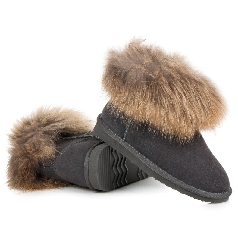 Coco Perla Mukluki in pelle grigio 1