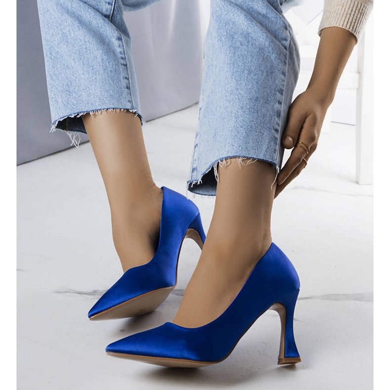 BM Décolleté con tacco a clessidra blu Otto 1