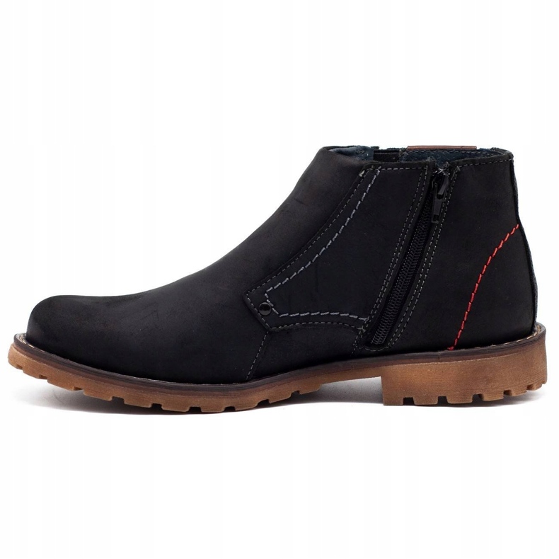 Olivier Stivali da uomo 815 Scarpe in pelle nera nero 1