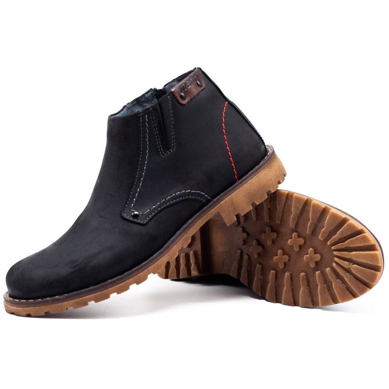 Olivier Stivali da uomo 815 Scarpe in pelle nera nero 2