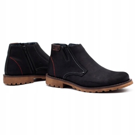 Olivier Stivali da uomo 815 Scarpe in pelle nera nero 3