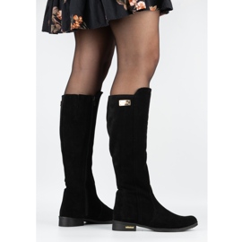 Olivier Stivali da donna in pelle alla moda neri neri nero 1