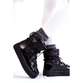 PM1 Stivali da neve stringati alla moda da donna in Carrios neri nero 6