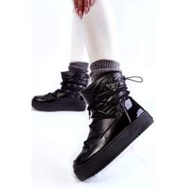 PM1 Stivali da neve stringati alla moda da donna in Carrios neri nero 2