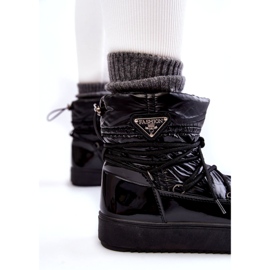 PM1 Stivali da neve stringati alla moda da donna in Carrios neri nero 5