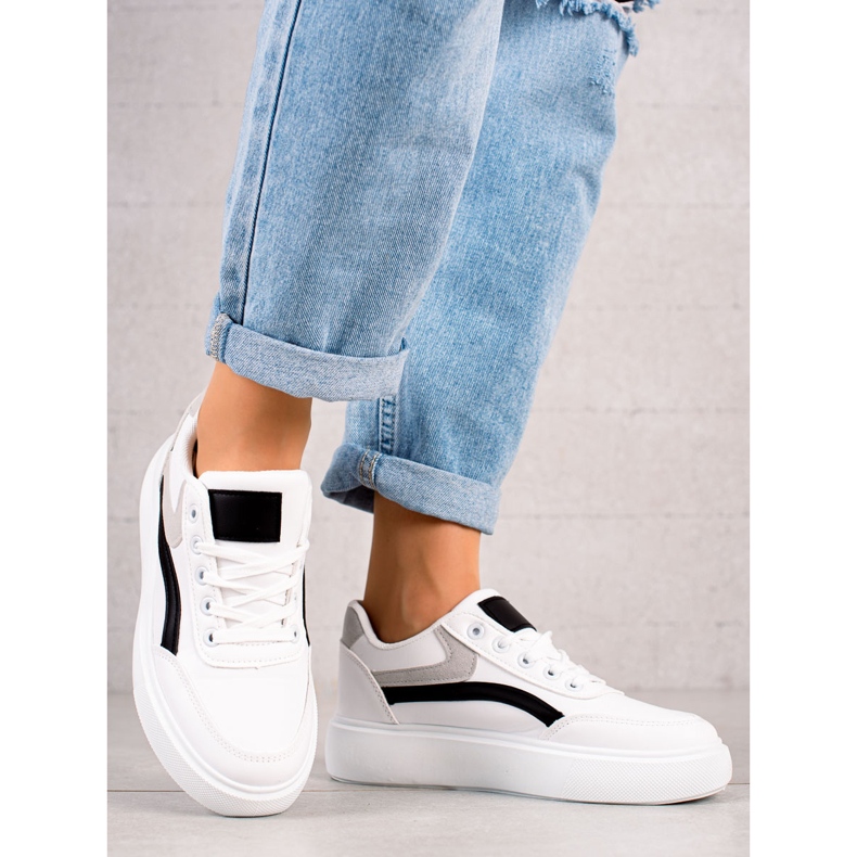 Weide Scarpe Casual Sulla Piattaforma bianca 1