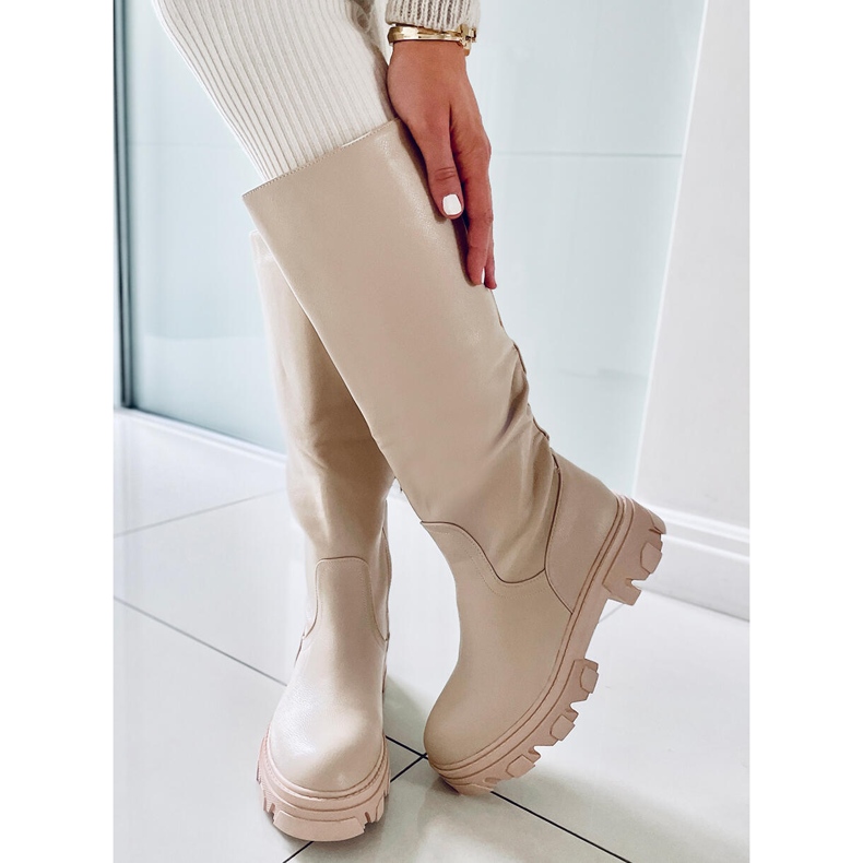 PA1 Stivali con catena Luglio Beige 2