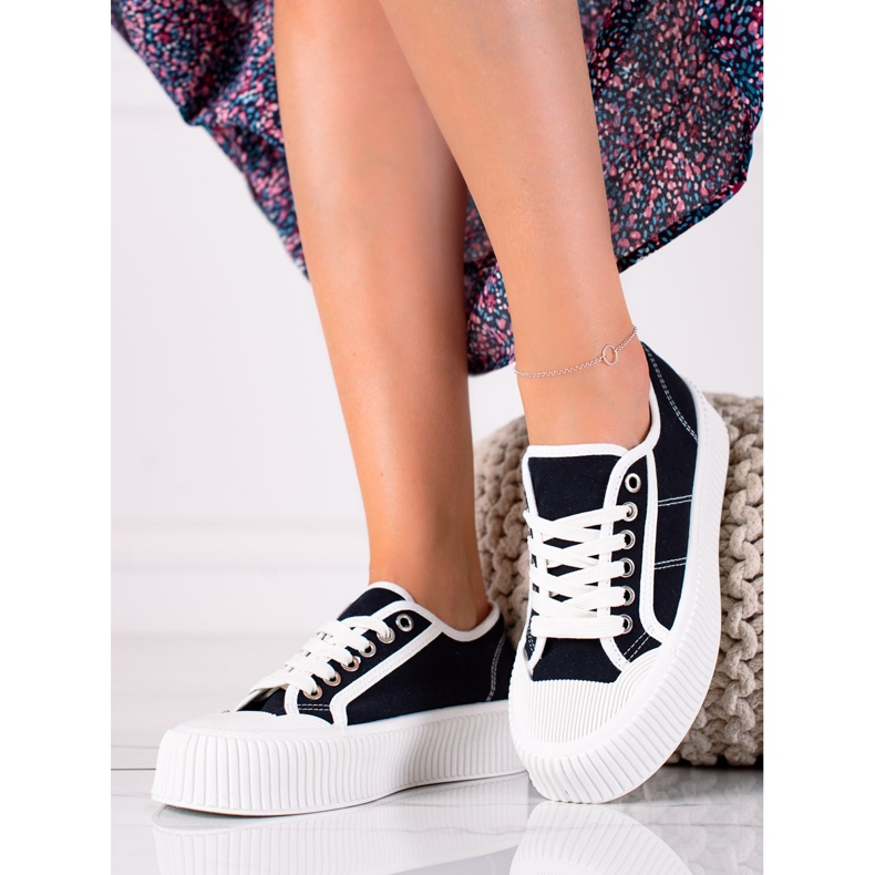 SHELOVET Scarpe Da Ginnastica Su Un'ampia Piattaforma nero 2