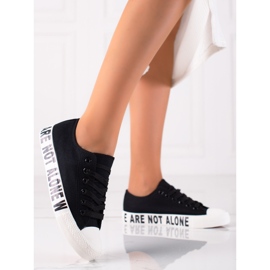 SHELOVET Scarpe da ginnastica nere alla moda nero 2