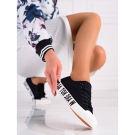 SHELOVET Scarpe da ginnastica nere alla moda nero 1