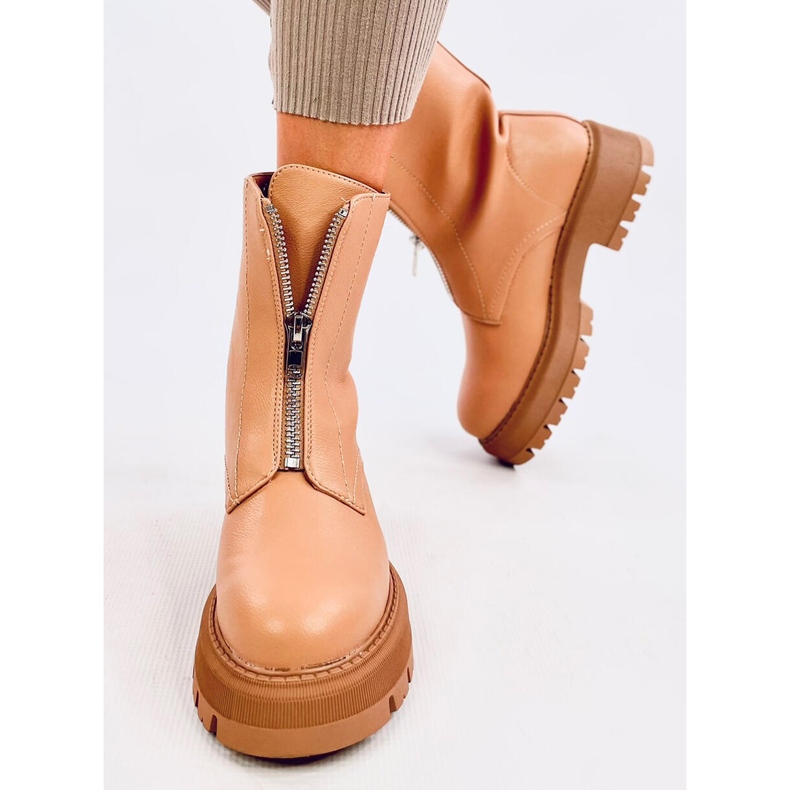 Stivali militari Laura Camel beige 2