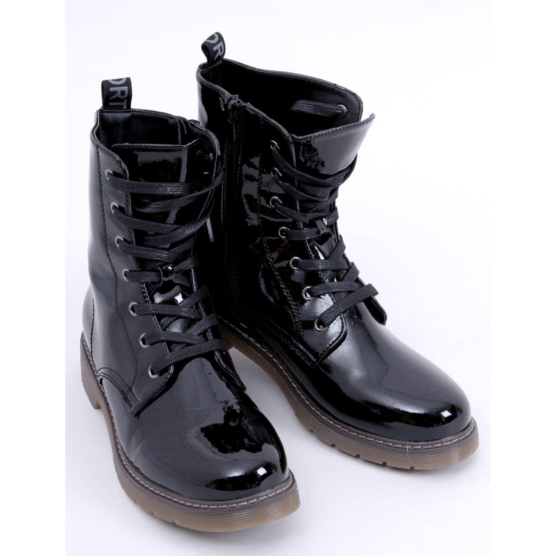 PA1 Stivali Martensiaki laccati Mike Black Patent Pu nero 2