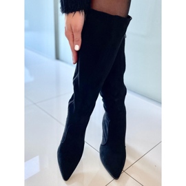 PA1 Farrah Stivali con tacco in camoscio nero 2