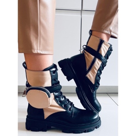 Stivali stringati Victor Beige 2