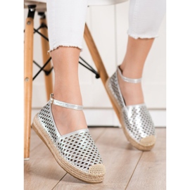 Gogo Espadrillas traforate con fibbia argento 2