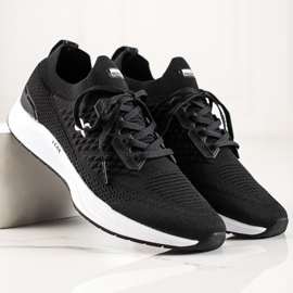 I-CAX Comode scarpe da ginnastica sportive nero 1