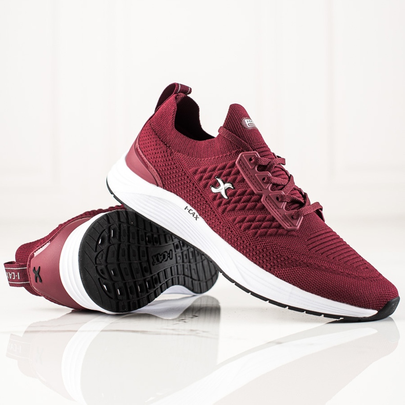 I-CAX Comode scarpe da ginnastica sportive rosso 1