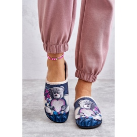 BEFADO S.A. Pantofole Befado Teddy Bear Con Cuore 155D210 Blu Navy 1