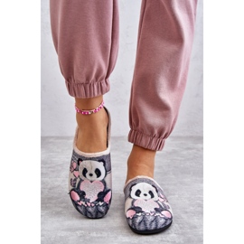 BEFADO S.A. Ciabatte Befado Panda Con Cuore 155D209 Grigio 1