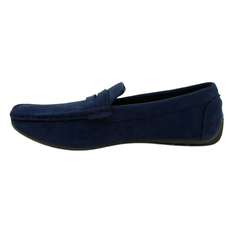 NEWS Scarpe da uomo mocassini blu navy 21MN26-4020 1