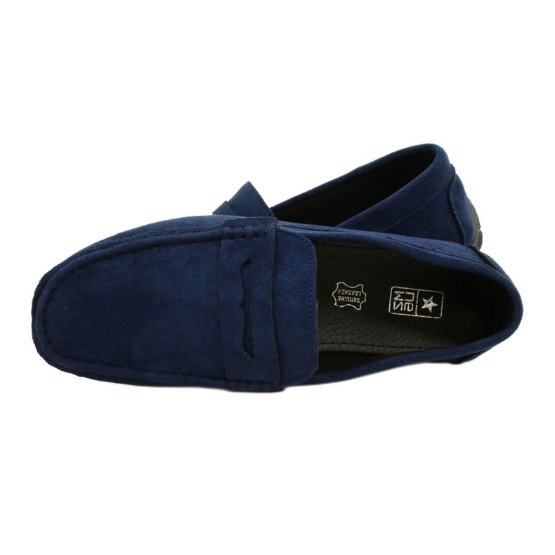 NEWS Scarpe da uomo mocassini blu navy 21MN26-4020 4