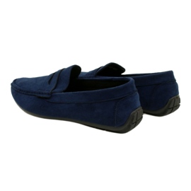 NEWS Scarpe da uomo mocassini blu navy 21MN26-4020 3