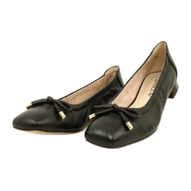 Ballerine Caprice da donna con fiocco 9-22104-20 040 Nero 2
