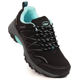 Scarpe da trekking impermeabili da donna American Club black mint nero verde 1