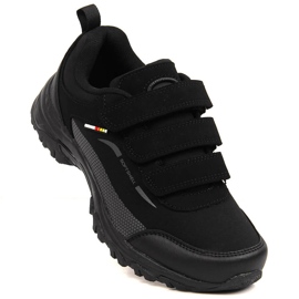 Stivali da trekking impermeabili neri American Club con velcro nero 1