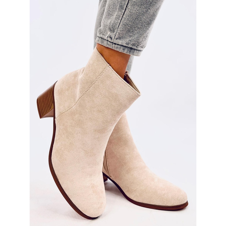 Stivali classici in camoscio Natina Beige 2