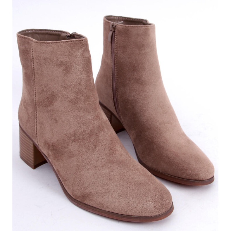 Stivali classici in camoscio Natina Khaki beige 1