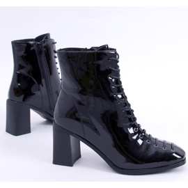 BM Stivaletti con tacco alto, laccati Aubrey Black nero 1
