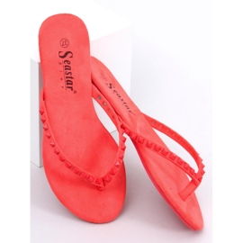 Infradito con borchie piramidali DD26 Red rosso 1