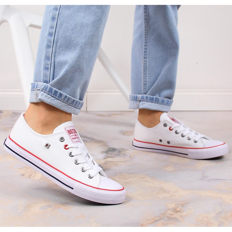 Mezze sneakers bianche Big Star T274022 bianco 2