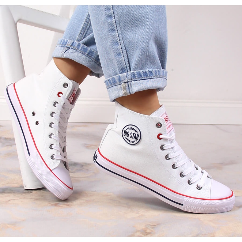Sneakers alte Big Star T274026 bianche bianco 2